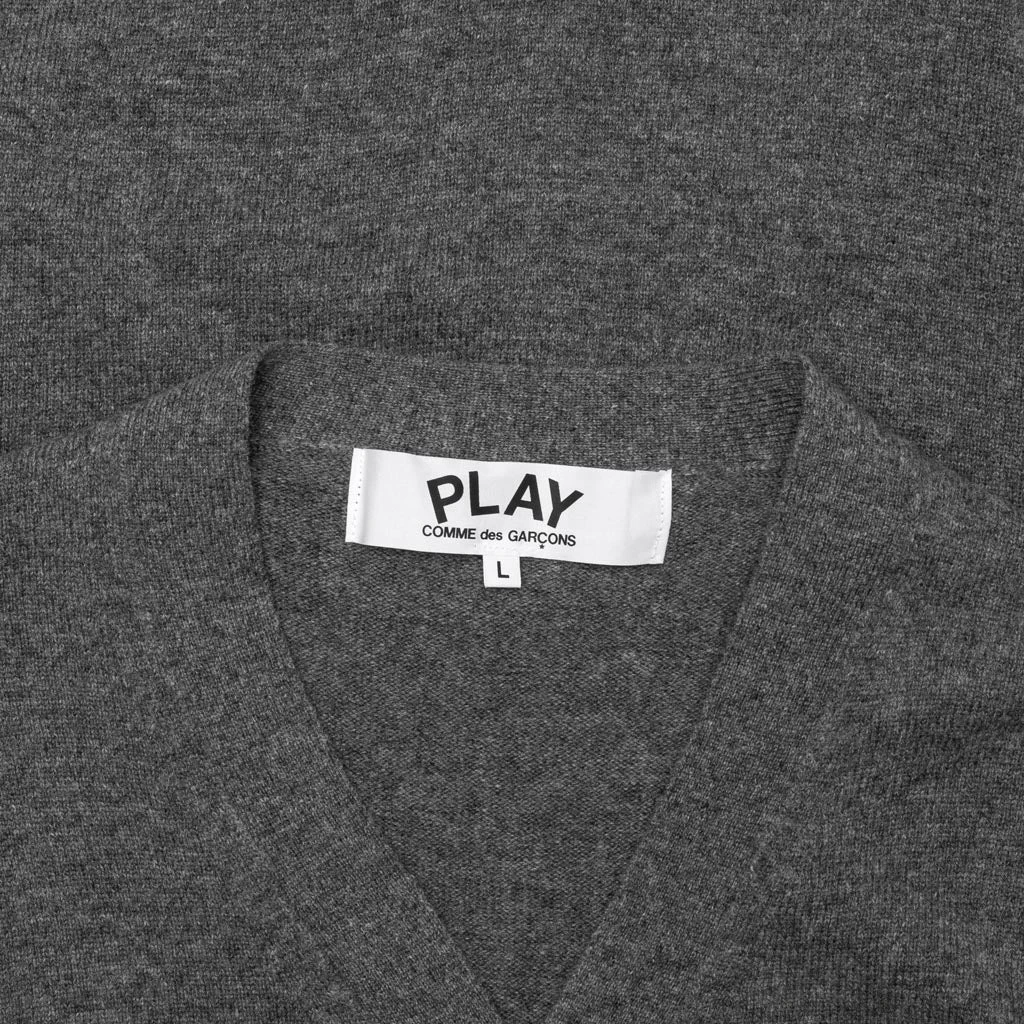 V-Neck Cardigan - Grey 5 V-Neck Cardigan - Grey - Image 3