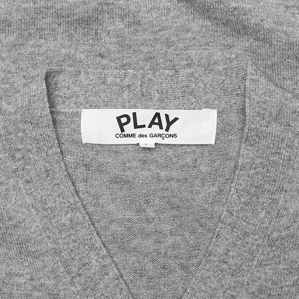 Woven V-Neck Cardigan - Light Grey 5 Woven V-Neck Cardigan - Light Grey - Image 3