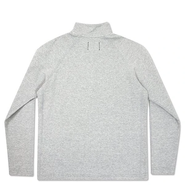 Mesh Doubleknit Half Zip L/S - Heather Grey 6 Mesh Doubleknit Half Zip L/S - Heather Grey - Image 4