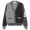 Milano Stitch V-Neck Cardigan - Grey 1 Milano Stitch V-Neck Cardigan - Grey -Bapejackets Shop thom browne milano stitch v neck cardigan grey